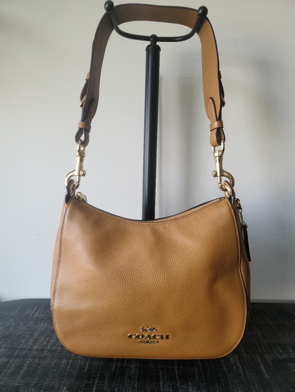 Coach Leather Dark Tan Jes Hobo Bag #F76695
